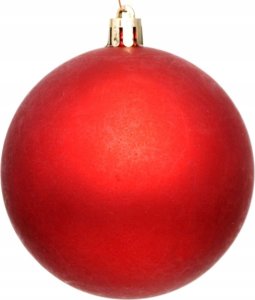 Christmas decoration BOMBKA DEKORACYJNA PLASTIKOWA 6CM SET 12SZT CZERWONY 4