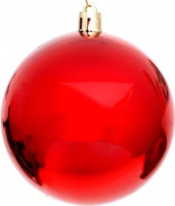 Christmas decoration BOMBKA DEKORACYJNA PLASTIKOWA 6CM SET 12SZT CZERWONY 6
