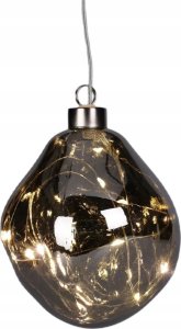 Christmas decoration BOMBKA FORMÓWKA SZKLANA KROPLA LED 10CM SILVER 1