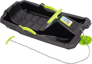 Enero SANKI PLASTIKOWE Z HAMULCEM I KIEROWNICĄ ADAŚ 84x43x25CM CZARNE 2