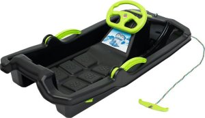 Enero SANKI PLASTIKOWE Z HAMULCEM I KIEROWNICĄ ADAŚ 84x43x25CM CZARNE 3