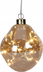 Christmas decoration BOMBKA FORMÓWKA SZKLANA KROPLA LED 10CM GOLD 1