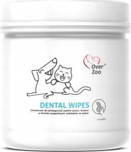 Over Zoo OVER ZOO DENTAL WIPES CHUSTECZKI DO       PIELĘGNACJI ZĘBÓW 50szt 1