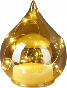 Christmas decoration BOMBKA FORMÓWKA SZKLANA KROPLA LED 15CM GOLD 1