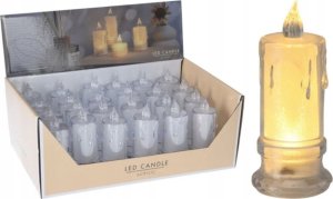 Christmas Gifts ŚWIECA DEKORACYJNA 5x11CM ZDOBIONA LED 4