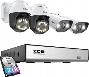 Kamera IP ZOSI Zestaw czterech kamer IP ZOSI C296 WiFi 5MP (2 szt.) i C182 WiFi 8MP (2 szt.) + nagrywarka + dysk HDD 2TB 1