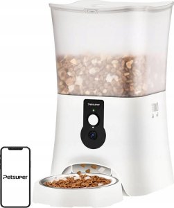 Petsuper Inteligentny dozownik karmy z kamera Petsuper PF01-2 WiFi 5L (biały) 1