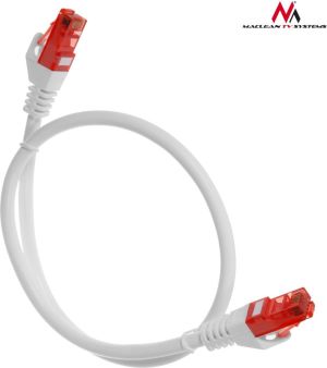 Maclean Patchcord, Cat6, 2m, biały (MCTV-302W) 2