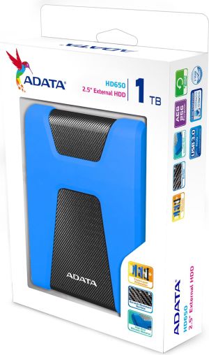 Dysk zewnętrzny HDD ADATA DashDrive Durable HD650 2TB Czarno-niebieski (AHD650-2TU31-CBL) 5