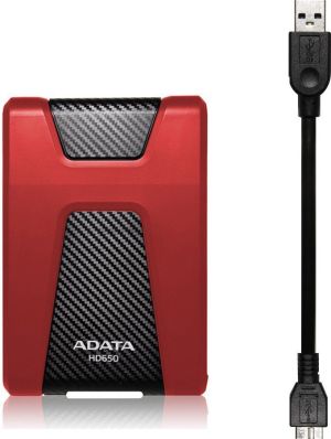 Dysk zewnętrzny HDD ADATA HD650 2TB Czarno-czerwony (AHD650-2TU31-CRD) 4