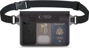 Tech-Protect TECH-PROTECT UWP10 UNIVERSAL WATERPROOF POUCH 10 INCH BLACK/CLEAR 1