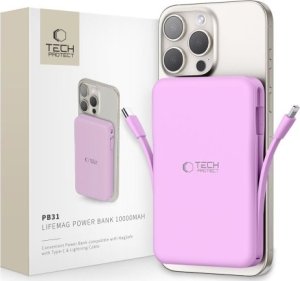 Powerbank Tech-Protect TECH-PROTECT PB31 LIFEMAG MAGSAFE POWER BANK 10000MAH LAVENDER 1