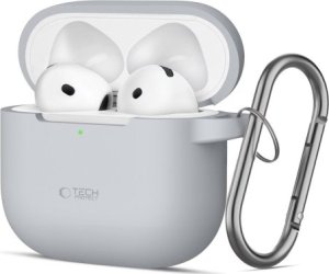 Tech-Protect TECH-PROTECT SILICONE HOOK APPLE AIRPODS 4 CRAYON GREY 1