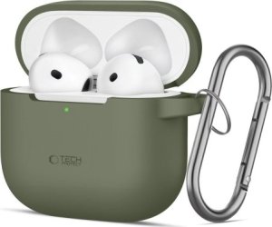 Tech-Protect TECH-PROTECT SILICONE HOOK APPLE AIRPODS 4 OLIVE GREEN 1