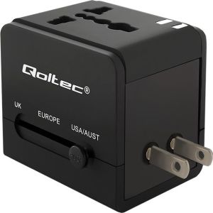Qoltec Uniwersalny adapter podróżny 10.5W, 2xUSB (50133) 5