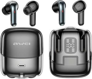 Słuchawki Awei AWEI słuchawki Bluetooth 5.3 T79 ENC TWS + stacja dokująca czarny/black 1