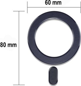 4kom.pl Blaszka magnetyczna uniwersalna Pierścień Uchwyt Magmat do MagSafe Magnetic Ring Black 2