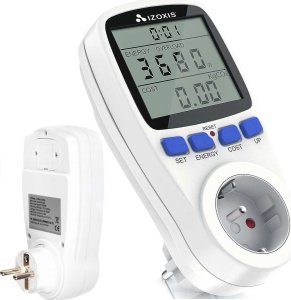 Kalkulator 4kom.pl Watomierz licznik miernik zużycia prądu energii napięcia do kontaktu gniazdka Cyfrowy z wyświetlaczem Biały 13