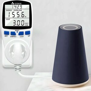 Kalkulator 4kom.pl Watomierz licznik miernik zużycia prądu energii napięcia do kontaktu gniazdka Cyfrowy z wyświetlaczem Biały 2