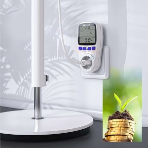 Kalkulator 4kom.pl Watomierz licznik miernik zużycia prądu energii napięcia do kontaktu gniazdka Cyfrowy z wyświetlaczem Biały 8