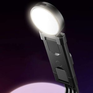 Selfie stick 4kom.pl Selfie stick Uchwyt na telefon statyw z podwójną lampą Ring LED Tripod z pilot Bluetooth Czarny 10