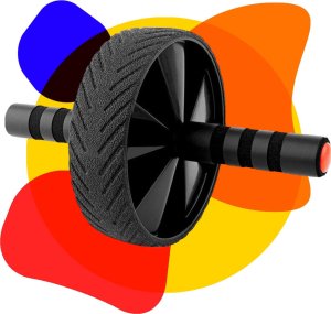 4kom.pl Kółko roller do ćwiczeń mięśni brzucha biceps ABS Wheel Fitness koło trening sport czarny 11