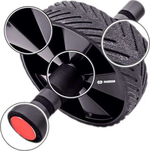 4kom.pl Kółko roller do ćwiczeń mięśni brzucha biceps ABS Wheel Fitness koło trening sport czarny 6