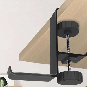 4kom.pl Stojak Uchwyt na słuchawki torbę aluminiowy biurkowy regulowany do biurka podstawka wieszak hak Czarny 11