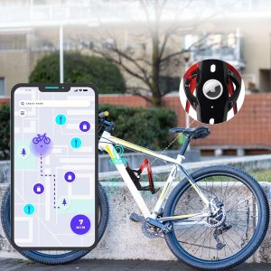 4kom.pl Koszyk na bidon napój butelkę wodę uchwyt rowerowy do roweru bidonu uniwersalny z miejscem na Airtag Czarno-czerwony 3