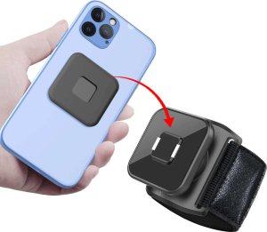 4kom.pl Opaska na rękę ramię na telefon do biegania sport uchwyt magnetyczny do telefonu TSA2 Armband czarny 13