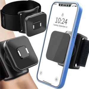 4kom.pl Opaska na rękę ramię na telefon do biegania sport uchwyt magnetyczny do telefonu TSA2 Armband czarny 14
