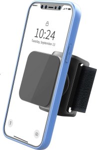 4kom.pl Opaska na rękę ramię na telefon do biegania sport uchwyt magnetyczny do telefonu TSA2 Armband czarny 16