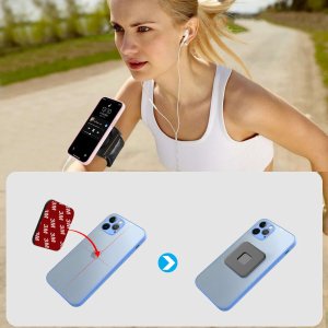 4kom.pl Opaska na rękę ramię na telefon do biegania sport uchwyt magnetyczny do telefonu TSA2 Armband czarny 6