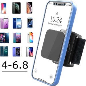 4kom.pl Opaska na rękę ramię na telefon do biegania sport uchwyt magnetyczny do telefonu TSA2 Armband czarny 9