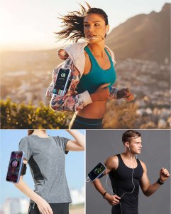 4kom.pl Opaska na rękę ramię na telefon do biegania sport uchwyt magnetyczny do telefonu TSA2 Armband czarny 10