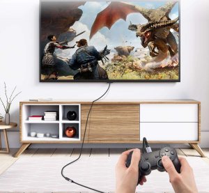 Kabel USB 4kom.pl Kabel przedłużacz przedłużka USB-C typ C 3.1 Gen2 Thunderbolt 100W PD 10Gbs 4K 2M Adapter przewód nylon oplot mocny 12