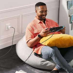 Kabel USB 4kom.pl Kabel przedłużacz przedłużka USB-C typ C 3.1 Gen2 Thunderbolt 100W PD 10Gbs 4K 2M Adapter przewód nylon oplot mocny 4