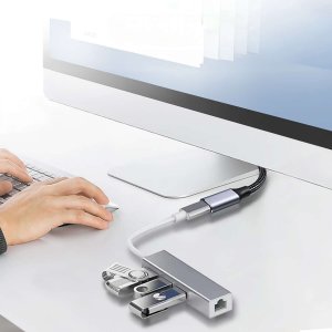 Kabel USB 4kom.pl Kabel przedłużacz przedłużka USB-C typ C 3.1 Gen2 Thunderbolt 100W PD 10Gbs 4K 2M Adapter przewód nylon oplot mocny 6