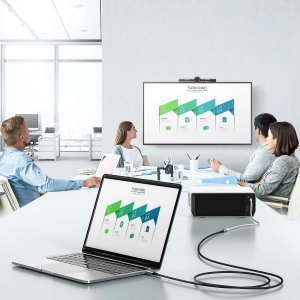 Kabel USB 4kom.pl Kabel przedłużacz przedłużka USB-C typ C 3.1 Gen2 Thunderbolt 100W PD 10Gbs 4K 2M Adapter przewód nylon oplot mocny 8