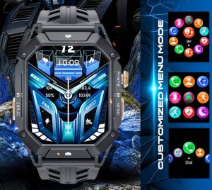 Smartwatch Rubicon SmartWatch Rubicon RNCF24 szary silikon BT Call rozmowy . 6