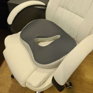 4kom.pl Poduszka ortopedyczna na krzesło Siedzisko na fotel do biurka do komputera do auta dla kierowcy Czarna 7