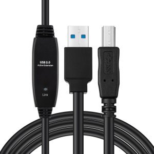 Kabel USB MicroConnect USB-A - USB-B 7 m Czarny (Active USB 3.2 Gen 1 A-B 7m) 2