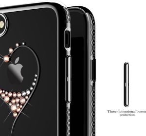 Kingxbar Etui do iPhone 7 PLUS Starry Sky Heart czarny (BRA005954) 5