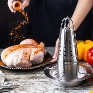 KingHoff STOJAK DO PIECZENIA KURCZAKA Z OCIEKACZEM I AROMATYZEREM KINGHOFF KH-1880 6