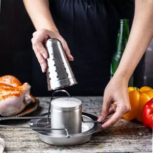 KingHoff STOJAK DO PIECZENIA KURCZAKA Z OCIEKACZEM I AROMATYZEREM KINGHOFF KH-1880 8