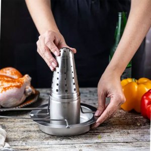 KingHoff STOJAK DO PIECZENIA KURCZAKA Z OCIEKACZEM I AROMATYZEREM KINGHOFF KH-1880 9