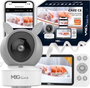 Niania Mbg Line Bezprzewodowa Obrotowa Niania Elektroniczna FHD WIFI Kamera TUYA LCD ZOOM 1