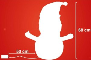 Dekoracja świąteczna Christmas decoration Mikołaj dekoracja zewnętrzna 68cm led 1