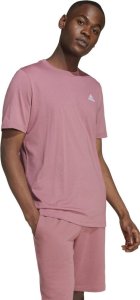 Adidas Koszulka męska adidas Essentials Single Jersey Embroidered Small Logo różowa IX0120 L 1