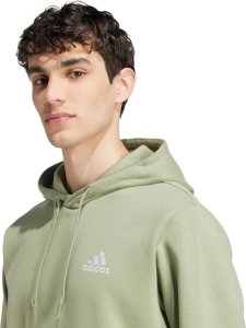 Adidas Bluza męska adidas Essentials Fleece Hoodie zielona JJ4662 S 5